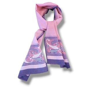 Vintage Art to Wear Mod Op Wool Scarf by Canadian Monique Martin